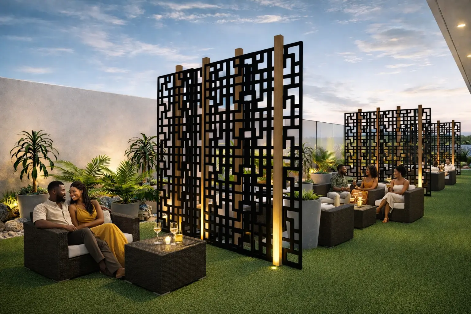 Outdoor seating at Prime Accra (render), Airport Residential Area, Accra